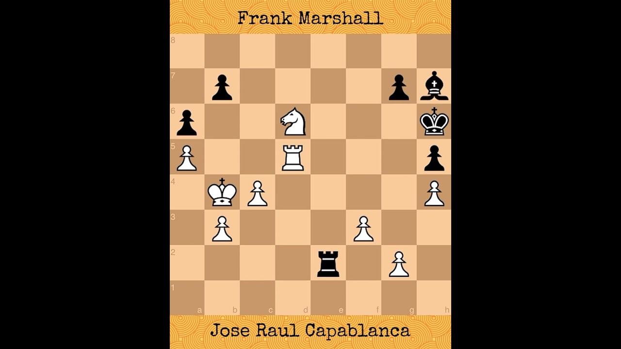 Jose Raul Capablanca vs Frank Marshall (1909) 